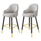 Scandinavian Home Armed Stool Matte Finish Upholstered Bar Stools Grey 2 Piece Set Clearhalo 'Bar Furniture' 'Bar Stools' 'bar_stools' 'furn' 'furn_bar_stools' 'Furniture' 'furniture_bar_stools' 'Kitchen & Dining Furniture' 4977074