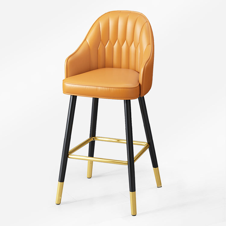 Scandinavian Home Armed Stool Matte Finish Upholstered Bar Stools Clearhalo 'Bar Furniture' 'Bar Stools' 'bar_stools' 'furn' 'furn_bar_stools' 'Furniture' 'furniture_bar_stools' 'Kitchen & Dining Furniture' 4977079