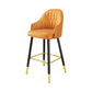 Scandinavian Home Armed Stool Matte Finish Upholstered Bar Stools Orange 1 Piece Clearhalo 'Bar Furniture' 'Bar Stools' 'bar_stools' 'furn' 'furn_bar_stools' 'Furniture' 'furniture_bar_stools' 'Kitchen & Dining Furniture' 4977083