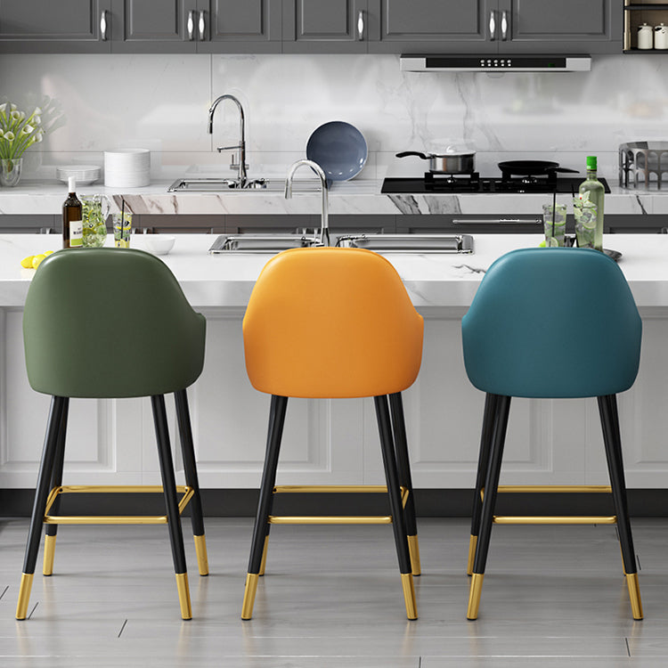 Scandinavian Home Armed Stool Matte Finish Upholstered Bar Stools Clearhalo 'Bar Furniture' 'Bar Stools' 'bar_stools' 'furn' 'furn_bar_stools' 'Furniture' 'furniture_bar_stools' 'Kitchen & Dining Furniture' 4977086