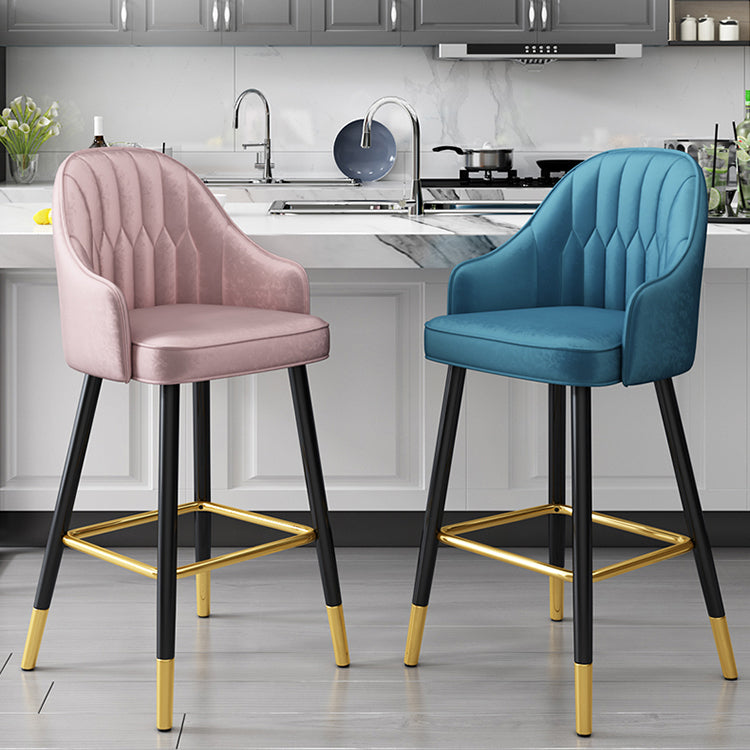 Scandinavian Home Armed Stool Matte Finish Upholstered Bar Stools Clearhalo 'Bar Furniture' 'Bar Stools' 'bar_stools' 'furn' 'furn_bar_stools' 'Furniture' 'furniture_bar_stools' 'Kitchen & Dining Furniture' 4977091