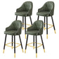 Scandinavian Home Armed Stool Matte Finish Upholstered Bar Stools Green 4 Piece Set Clearhalo 'Bar Furniture' 'Bar Stools' 'bar_stools' 'furn' 'furn_bar_stools' 'Furniture' 'furniture_bar_stools' 'Kitchen & Dining Furniture' 4977096