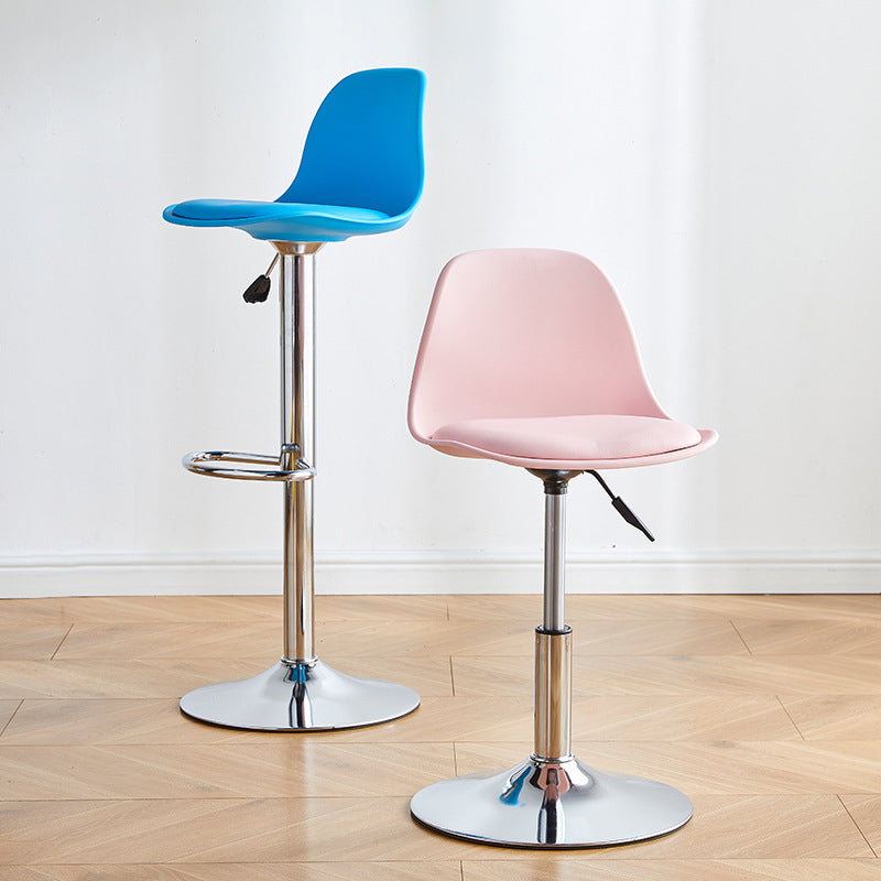Contemporary Bar-stool Liftable Counter Bar Stool with Metal Legs Clearhalo 'Bar Furniture' 'Bar Stools' 'bar_stools' 'Furniture' 'furniture_bar_stools' 'Kitchen & Dining Furniture' 4977103