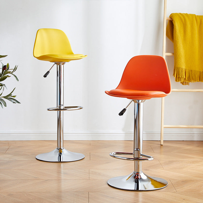 Contemporary Bar-stool Liftable Counter Bar Stool with Metal Legs Clearhalo 'Bar Furniture' 'Bar Stools' 'bar_stools' 'Furniture' 'furniture_bar_stools' 'Kitchen & Dining Furniture' 4977108