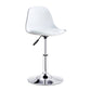 Contemporary Bar-stool Liftable Counter Bar Stool with Metal Legs White 1 Piece Short Stool(14"H) Clearhalo 'Bar Furniture' 'Bar Stools' 'bar_stools' 'Furniture' 'furniture_bar_stools' 'Kitchen & Dining Furniture' 4977112
