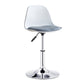 Contemporary Bar-stool Liftable Counter Bar Stool with Metal Legs Gray-White 1 Piece Short Stool(14"H) Clearhalo 'Bar Furniture' 'Bar Stools' 'bar_stools' 'Furniture' 'furniture_bar_stools' 'Kitchen & Dining Furniture' 4977132