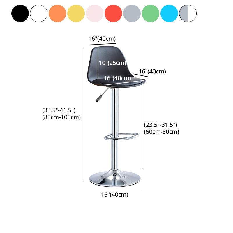Contemporary Bar-stool Liftable Counter Bar Stool with Metal Legs Clearhalo 'Bar Furniture' 'Bar Stools' 'bar_stools' 'Furniture' 'furniture_bar_stools' 'Kitchen & Dining Furniture' 4977134