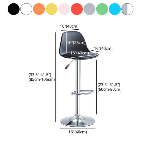 Contemporary Bar-stool Liftable Counter Bar Stool with Metal Legs Clearhalo 'Bar Furniture' 'Bar Stools' 'bar_stools' 'Furniture' 'furniture_bar_stools' 'Kitchen & Dining Furniture' 4977134