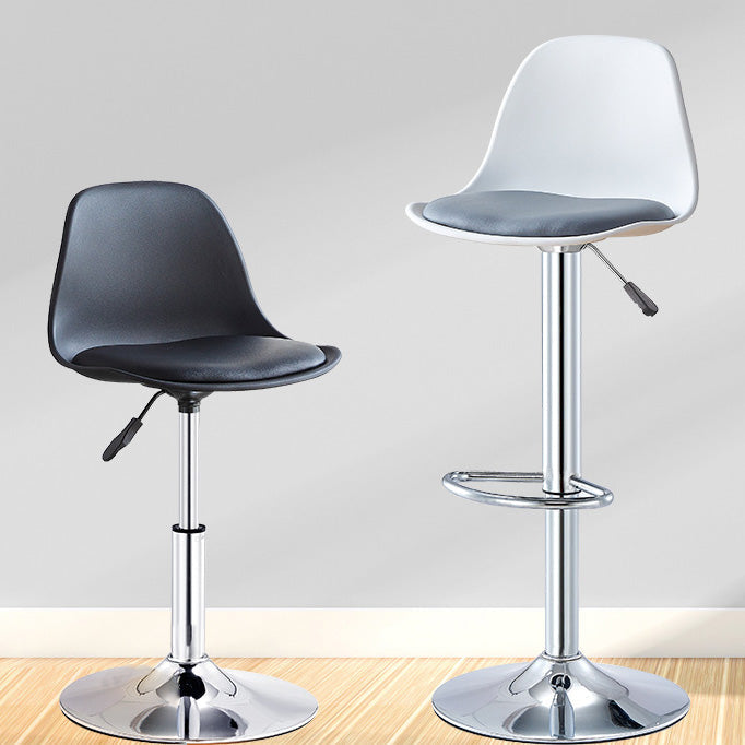 Contemporary Liftable Bar-stool Plastic Counter Bar Stool with Metal Legs Clearhalo 'Bar Furniture' 'Bar Stools' 'bar_stools' 'furn' 'furn_bar_stools' 'Furniture' 'furniture_bar_stools' 'Kitchen & Dining Furniture' 4977136
