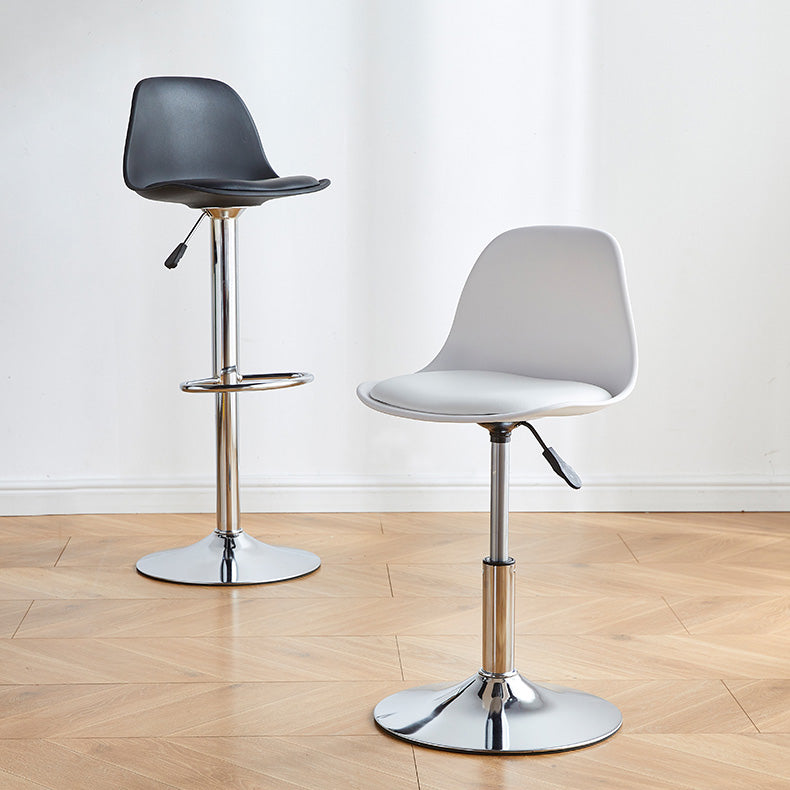 Contemporary Liftable Bar-stool Plastic Counter Bar Stool with Metal Legs Clearhalo 'Bar Furniture' 'Bar Stools' 'bar_stools' 'furn' 'furn_bar_stools' 'Furniture' 'furniture_bar_stools' 'Kitchen & Dining Furniture' 4977156