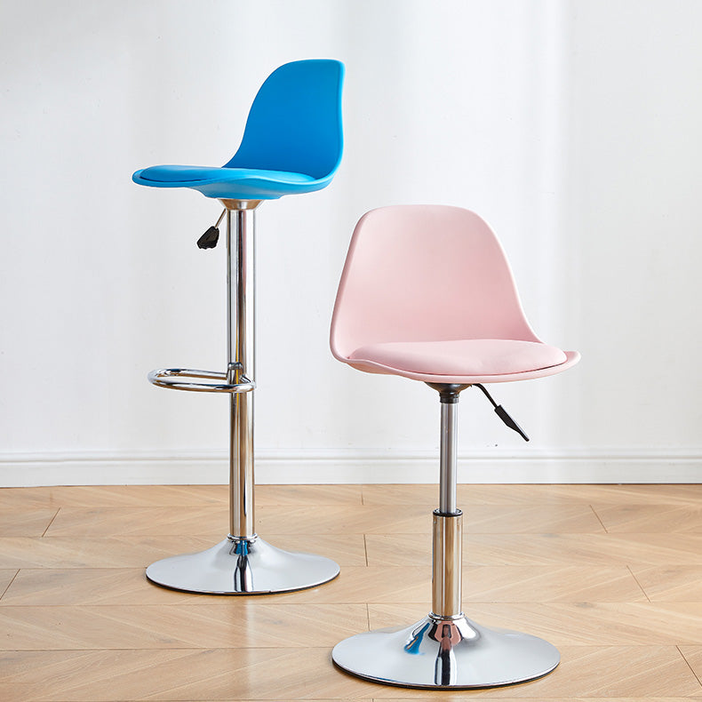 Contemporary Liftable Bar-stool Plastic Counter Bar Stool with Metal Legs Clearhalo 'Bar Furniture' 'Bar Stools' 'bar_stools' 'furn' 'furn_bar_stools' 'Furniture' 'furniture_bar_stools' 'Kitchen & Dining Furniture' 4977158