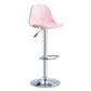 Contemporary Liftable Bar-stool Plastic Counter Bar Stool with Metal Legs Pink 1 Piece Counter Stool (23.5"H) Clearhalo 'Bar Furniture' 'Bar Stools' 'bar_stools' 'furn' 'furn_bar_stools' 'Furniture' 'furniture_bar_stools' 'Kitchen & Dining Furniture' 4977163