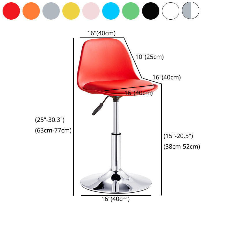 Contemporary Liftable Bar-stool Plastic Counter Bar Stool with Metal Legs Clearhalo 'Bar Furniture' 'Bar Stools' 'bar_stools' 'furn' 'furn_bar_stools' 'Furniture' 'furniture_bar_stools' 'Kitchen & Dining Furniture' 4977169