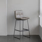 Scandinavian Armless Beauty Salon Stool Matte Finish Upholstered Bar Stools Grey 1 Piece Bar Stool(30"H) Clearhalo 'Bar Furniture' 'Bar Stools' 'bar_stools' 'furn' 'furn_bar_stools' 'Furniture' 'furniture_bar_stools' 'Kitchen & Dining Furniture' 4977171