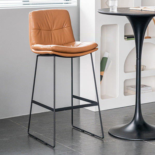 Scandinavian Armless Beauty Salon Stool Matte Finish Upholstered Bar Stools Clearhalo 'Bar Furniture' 'Bar Stools' 'bar_stools' 'furn' 'furn_bar_stools' 'Furniture' 'furniture_bar_stools' 'Kitchen & Dining Furniture' 4977174