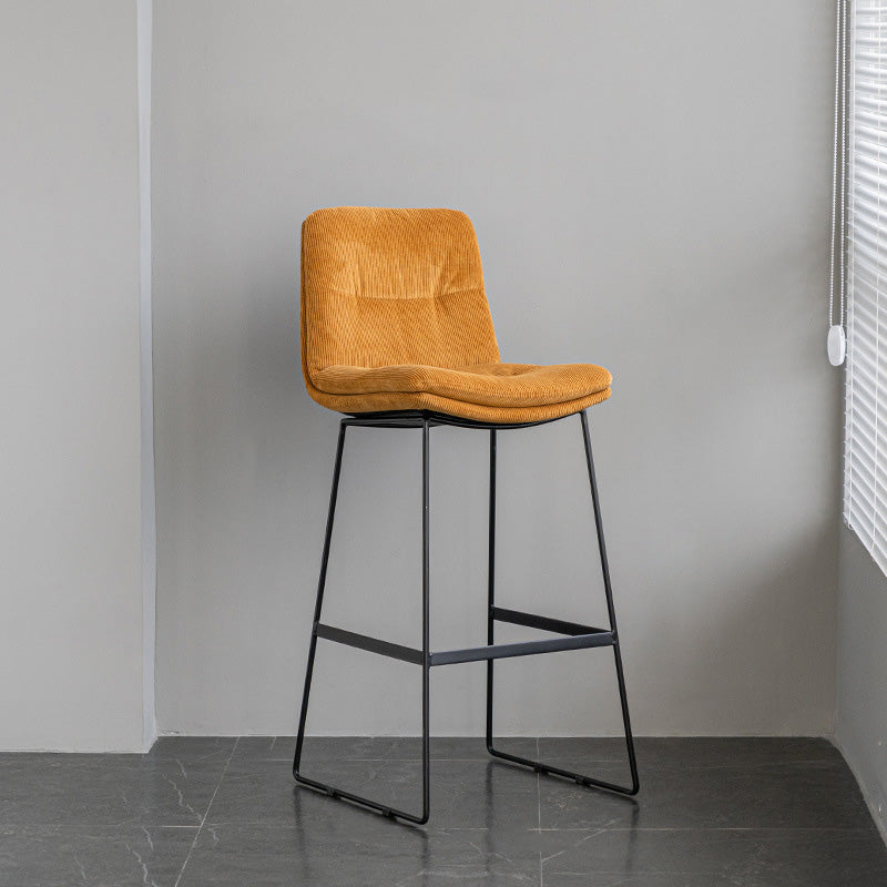 Scandinavian Armless Beauty Salon Stool Matte Finish Upholstered Bar Stools Ginger 1 Piece Bar Stool(30"H) Clearhalo 'Bar Furniture' 'Bar Stools' 'bar_stools' 'furn' 'furn_bar_stools' 'Furniture' 'furniture_bar_stools' 'Kitchen & Dining Furniture' 4977182