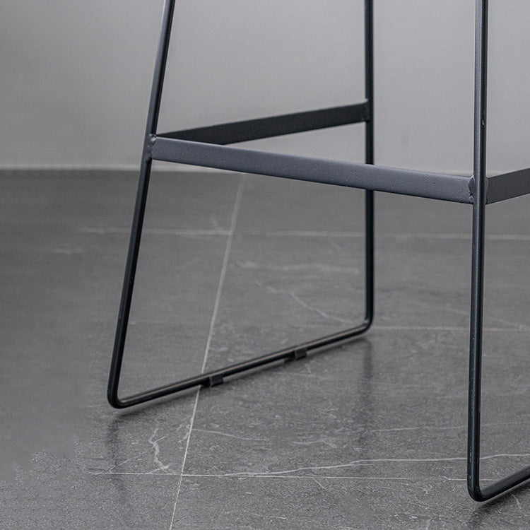 Scandinavian Armless Beauty Salon Stool Matte Finish Upholstered Bar Stools Clearhalo 'Bar Furniture' 'Bar Stools' 'bar_stools' 'furn' 'furn_bar_stools' 'Furniture' 'furniture_bar_stools' 'Kitchen & Dining Furniture' 4977185