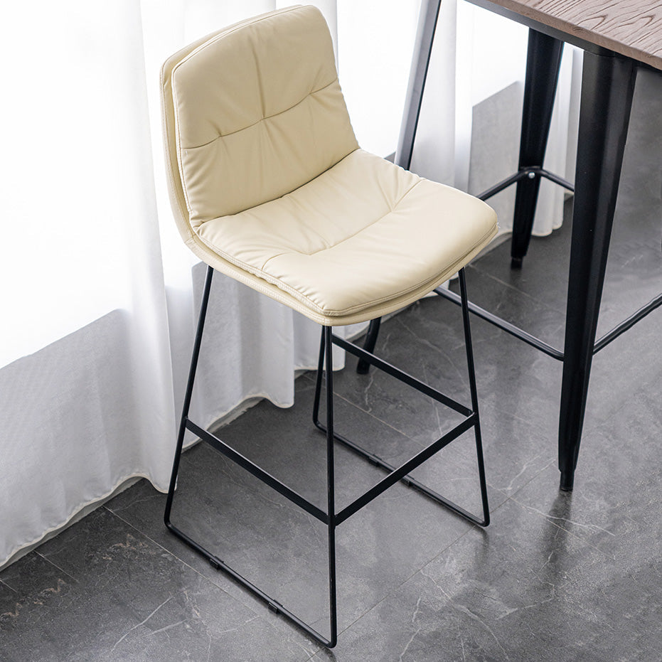 Scandinavian Armless Beauty Salon Stool Matte Finish Upholstered Bar Stools Clearhalo 'Bar Furniture' 'Bar Stools' 'bar_stools' 'furn' 'furn_bar_stools' 'Furniture' 'furniture_bar_stools' 'Kitchen & Dining Furniture' 4977187