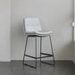 Scandinavian Armless Beauty Salon Stool Matte Finish Upholstered Bar Stools Light Gray 1 Piece Counter Stool(26"H) Clearhalo 'Bar Furniture' 'Bar Stools' 'bar_stools' 'furn' 'furn_bar_stools' 'Furniture' 'furniture_bar_stools' 'Kitchen & Dining Furniture' 4977188