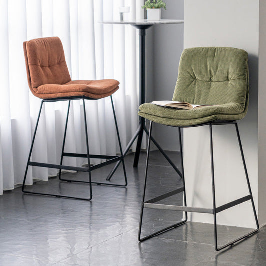 Scandinavian Armless Beauty Salon Stool Matte Finish Upholstered Bar Stools Clearhalo 'Bar Furniture' 'Bar Stools' 'bar_stools' 'furn' 'furn_bar_stools' 'Furniture' 'furniture_bar_stools' 'Kitchen & Dining Furniture' 4977189