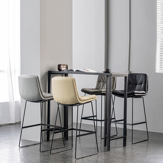 Scandinavian Armless Beauty Salon Stool Matte Finish Upholstered Bar Stools Clearhalo 'Bar Furniture' 'Bar Stools' 'bar_stools' 'furn' 'furn_bar_stools' 'Furniture' 'furniture_bar_stools' 'Kitchen & Dining Furniture' 4977191