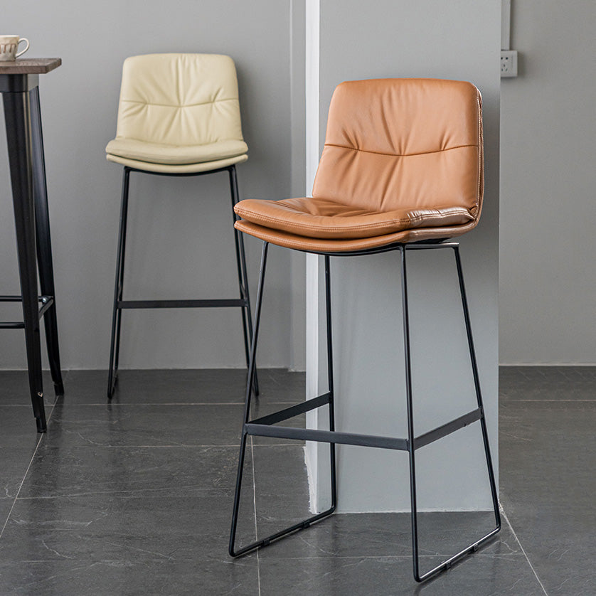 Scandinavian Armless Beauty Salon Stool Matte Finish Upholstered Bar Stools Clearhalo 'Bar Furniture' 'Bar Stools' 'bar_stools' 'furn' 'furn_bar_stools' 'Furniture' 'furniture_bar_stools' 'Kitchen & Dining Furniture' 4977194