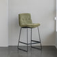 Scandinavian Armless Beauty Salon Stool Matte Finish Upholstered Bar Stools Blackish Green 1 Piece Counter Stool(26"H) Clearhalo 'Bar Furniture' 'Bar Stools' 'bar_stools' 'furn' 'furn_bar_stools' 'Furniture' 'furniture_bar_stools' 'Kitchen & Dining Furniture' 4977195