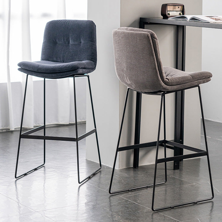 Scandinavian Armless Beauty Salon Stool Matte Finish Upholstered Bar Stools Clearhalo 'Bar Furniture' 'Bar Stools' 'bar_stools' 'furn' 'furn_bar_stools' 'Furniture' 'furniture_bar_stools' 'Kitchen & Dining Furniture' 4977196