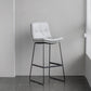 Scandinavian Armless Beauty Salon Stool Matte Finish Upholstered Bar Stools Light Gray 1 Piece Bar Stool(30"H) Clearhalo 'Bar Furniture' 'Bar Stools' 'bar_stools' 'furn' 'furn_bar_stools' 'Furniture' 'furniture_bar_stools' 'Kitchen & Dining Furniture' 4977198