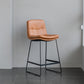 Scandinavian Armless Beauty Salon Stool Matte Finish Upholstered Bar Stools Brown 1 Piece Counter Stool(26"H) Clearhalo 'Bar Furniture' 'Bar Stools' 'bar_stools' 'furn' 'furn_bar_stools' 'Furniture' 'furniture_bar_stools' 'Kitchen & Dining Furniture' 4977204