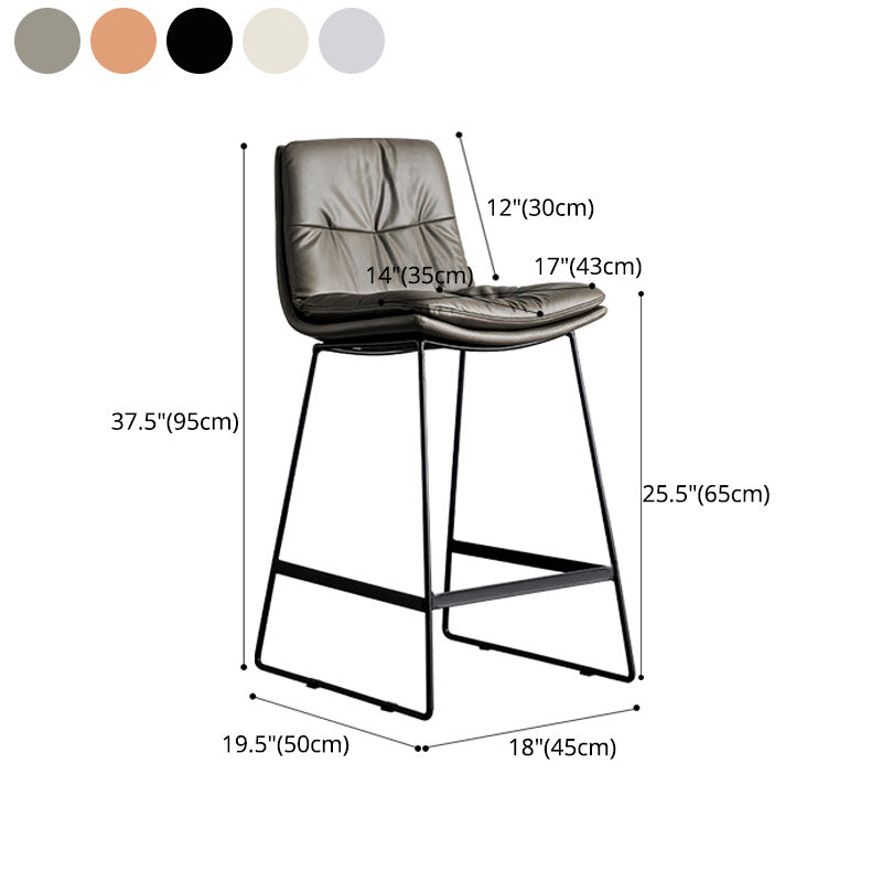 Scandinavian Armless Beauty Salon Stool Matte Finish Upholstered Bar Stools Clearhalo 'Bar Furniture' 'Bar Stools' 'bar_stools' 'furn' 'furn_bar_stools' 'Furniture' 'furniture_bar_stools' 'Kitchen & Dining Furniture' 4977207