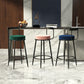 Modern Armless Backrest Counter Stool Iron Cashier Bar Stool with Cushion and Pedal Clearhalo 'Bar Furniture' 'Bar Stools' 'bar_stools' 'furn' 'furn_bar_stools' 'Furniture' 'furniture_bar_stools' 'Kitchen & Dining Furniture' 4977209