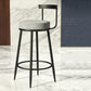 Modern Armless Backrest Counter Stool Iron Cashier Bar Stool with Cushion and Pedal Clearhalo 'Bar Furniture' 'Bar Stools' 'bar_stools' 'furn' 'furn_bar_stools' 'Furniture' 'furniture_bar_stools' 'Kitchen & Dining Furniture' 4977220