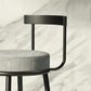 Modern Armless Backrest Counter Stool Iron Cashier Bar Stool with Cushion and Pedal Clearhalo 'Bar Furniture' 'Bar Stools' 'bar_stools' 'furn' 'furn_bar_stools' 'Furniture' 'furniture_bar_stools' 'Kitchen & Dining Furniture' 4977222