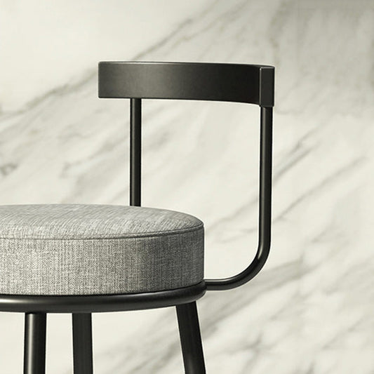 Modern Armless Backrest Counter Stool Iron Cashier Bar Stool with Cushion and Pedal Clearhalo 'Bar Furniture' 'Bar Stools' 'bar_stools' 'furn' 'furn_bar_stools' 'Furniture' 'furniture_bar_stools' 'Kitchen & Dining Furniture' 4977222