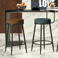 Modern Armless Backrest Counter Stool Iron Cashier Bar Stool with Cushion and Pedal Clearhalo 'Bar Furniture' 'Bar Stools' 'bar_stools' 'furn' 'furn_bar_stools' 'Furniture' 'furniture_bar_stools' 'Kitchen & Dining Furniture' 4977227