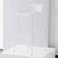 Modern Armless Backrest Counter Stool Iron Cashier Bar Stool with Seat and Pedal White Clearhalo 'Bar Furniture' 'Bar Stools' 'bar_stools' 'furn' 'furn_bar_stools' 'Furniture' 'furniture_bar_stools' 'Kitchen & Dining Furniture' 4977465