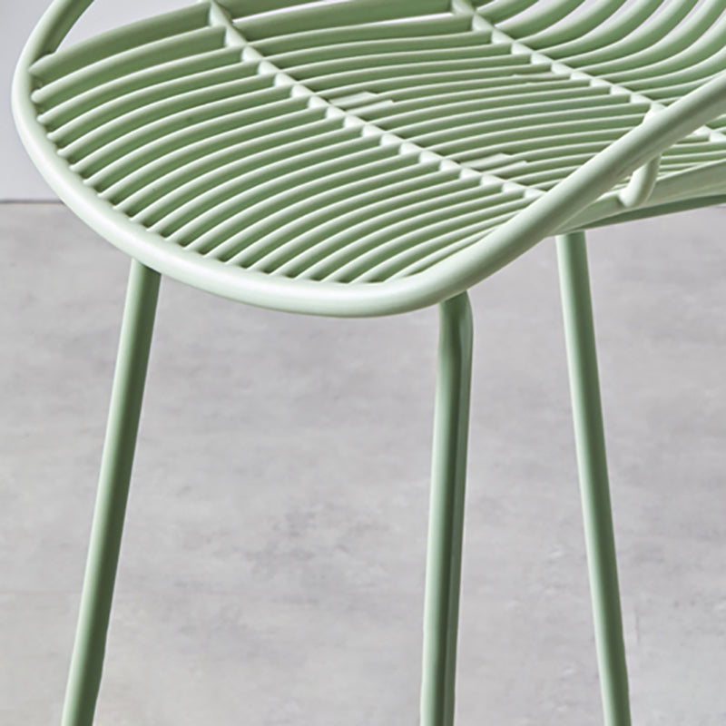 Modern Armless Backrest Counter Stool Iron Cashier Bar Stool with Seat and Pedal Clearhalo 'Bar Furniture' 'Bar Stools' 'bar_stools' 'furn' 'furn_bar_stools' 'Furniture' 'furniture_bar_stools' 'Kitchen & Dining Furniture' 4977474