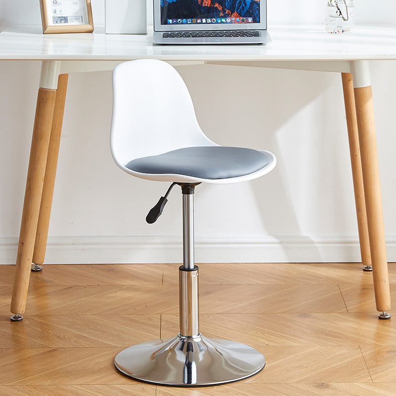 Contemporary Style Liftable Bar-stool Plastic Counter Bar Stool with Metal Legs Clearhalo 'Bar Furniture' 'Bar Stools' 'bar_stools' 'furn' 'furn_bar_stools' 'Furniture' 'furniture_bar_stools' 'Kitchen & Dining Furniture' 4977489