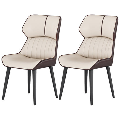 Modern 1/2/5/7 Pieces Dining Set Sintered Stone Dining Table with Leather Chairs 2 Beige Chairs Clearhalo 'Dining Room Sets' 'Dining Tables & Seating' 'dining_room_set' 'furn' 'furn_dining_room_set' 'Furniture' 'furniture_dining_room_set' 'Kitchen & Dining Furniture' 4977518