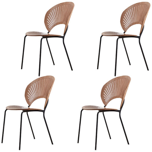 Modern 1/4/5/7 Pieces Dining Set Round Stone Dining Table for Dining Room 4 Wood Chairs Clearhalo 'Dining Room Sets' 'Dining Tables & Seating' 'dining_room_set' 'furn' 'furn_dining_room_set' 'Furniture' 'furniture_dining_room_set' 'Kitchen & Dining Furniture' 4977559