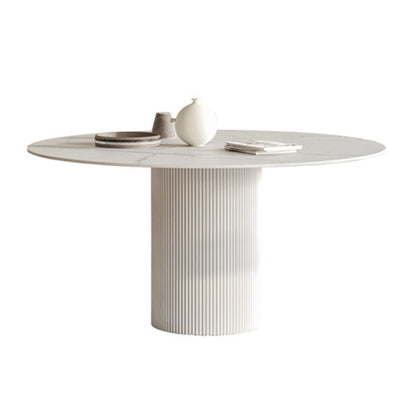 Modern 1/4/5/7 Pieces Dining Set Round Stone Dining Table for Dining Room Clearhalo 'Dining Room Sets' 'Dining Tables & Seating' 'dining_room_set' 'furn' 'furn_dining_room_set' 'Furniture' 'furniture_dining_room_set' 'Kitchen & Dining Furniture' 4977564
