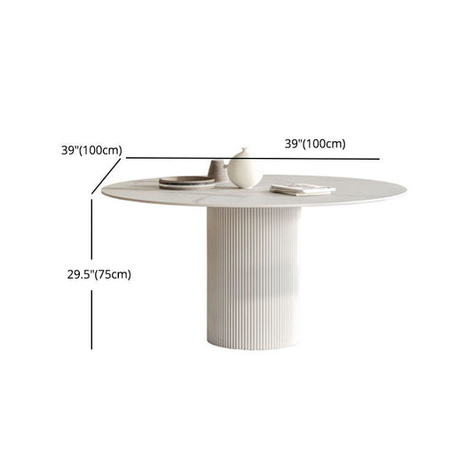 Modern 1/4/5/7 Pieces Dining Set Round Stone Dining Table for Dining Room Clearhalo 'Dining Room Sets' 'Dining Tables & Seating' 'dining_room_set' 'furn' 'furn_dining_room_set' 'Furniture' 'furniture_dining_room_set' 'Kitchen & Dining Furniture' 4977568