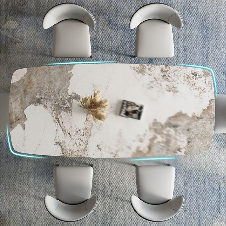 Contemporary 1/4/5/7 Pieces Dining Set Sintered Stone Dining Room Set Clearhalo 'Dining Room Sets' 'Dining Tables & Seating' 'dining_room_set' 'furn' 'furn_dining_room_set' 'Furniture' 'furniture_dining_room_set' 'Kitchen & Dining Furniture' 4977596