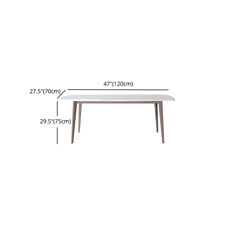 Nordic Dining Set 1/4/5 Pieces Sintered Stone Dining Table with Leather Chairs Clearhalo 'Dining Room Sets' 'Dining Tables & Seating' 'dining_room_set' 'furn' 'furn_dining_room_set' 'Furniture' 'furniture_dining_room_set' 'Kitchen & Dining Furniture' 4977624