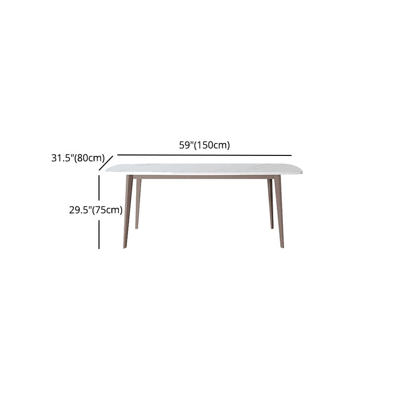 Nordic Dining Set 1/4/5 Pieces Sintered Stone Dining Table with Leather Chairs Clearhalo 'Dining Room Sets' 'Dining Tables & Seating' 'dining_room_set' 'furn' 'furn_dining_room_set' 'Furniture' 'furniture_dining_room_set' 'Kitchen & Dining Furniture' 4977627