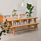 Modern 1/2/4/5 Pieces Dining Bench Set Rectangle Pine Wood Dining Table for Kitchen 5 Pieces: Table, 3 Chairs, 1 Bench Clearhalo 'Dining Room Sets' 'Dining Tables & Seating' 'dining_room_set' 'furn' 'furn_dining_room_set' 'Furniture' 'furniture_dining_room_set' 'Kitchen & Dining Furniture' 4977630