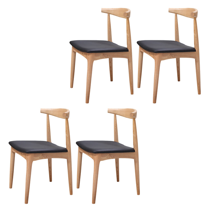 Modern 1/2/4/5 Pieces Dining Bench Set Rectangle Pine Wood Dining Table for Kitchen 4 Black Chairs Clearhalo 'Dining Room Sets' 'Dining Tables & Seating' 'dining_room_set' 'furn' 'furn_dining_room_set' 'Furniture' 'furniture_dining_room_set' 'Kitchen & Dining Furniture' 4977636