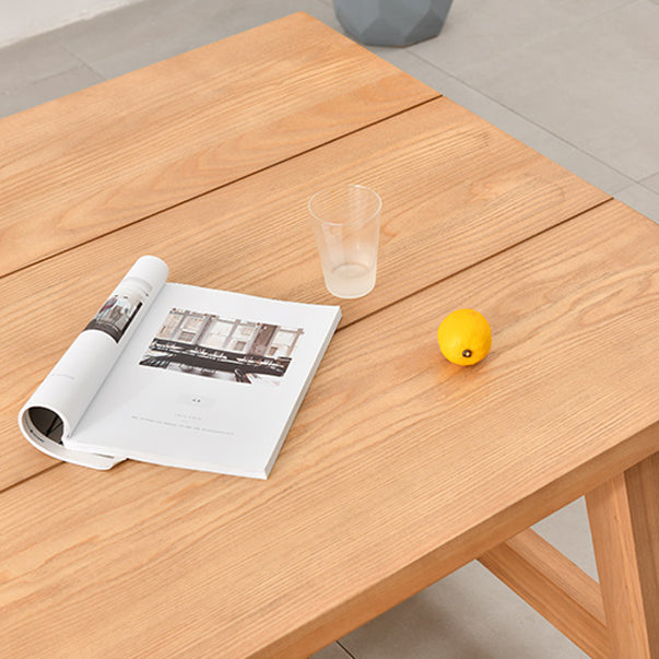 Modern 1/2/4/5 Pieces Dining Bench Set Rectangle Pine Wood Dining Table for Kitchen Clearhalo 'Dining Room Sets' 'Dining Tables & Seating' 'dining_room_set' 'furn' 'furn_dining_room_set' 'Furniture' 'furniture_dining_room_set' 'Kitchen & Dining Furniture' 4977638