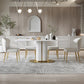 Luxury 1/4/5/6/7 Pieces Dining Set Sintered Stone Dining Table with Leather Chairs 5 Pieces: Table, 4 Chairs Clearhalo 'Dining Room Sets' 'Dining Tables & Seating' 'dining_room_set' 'furn' 'furn_dining_room_set' 'Furniture' 'furniture_dining_room_set' 'Kitchen & Dining Furniture' 4977671